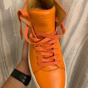 Buscemi 90mm Mid Sneaker In tangerine orange